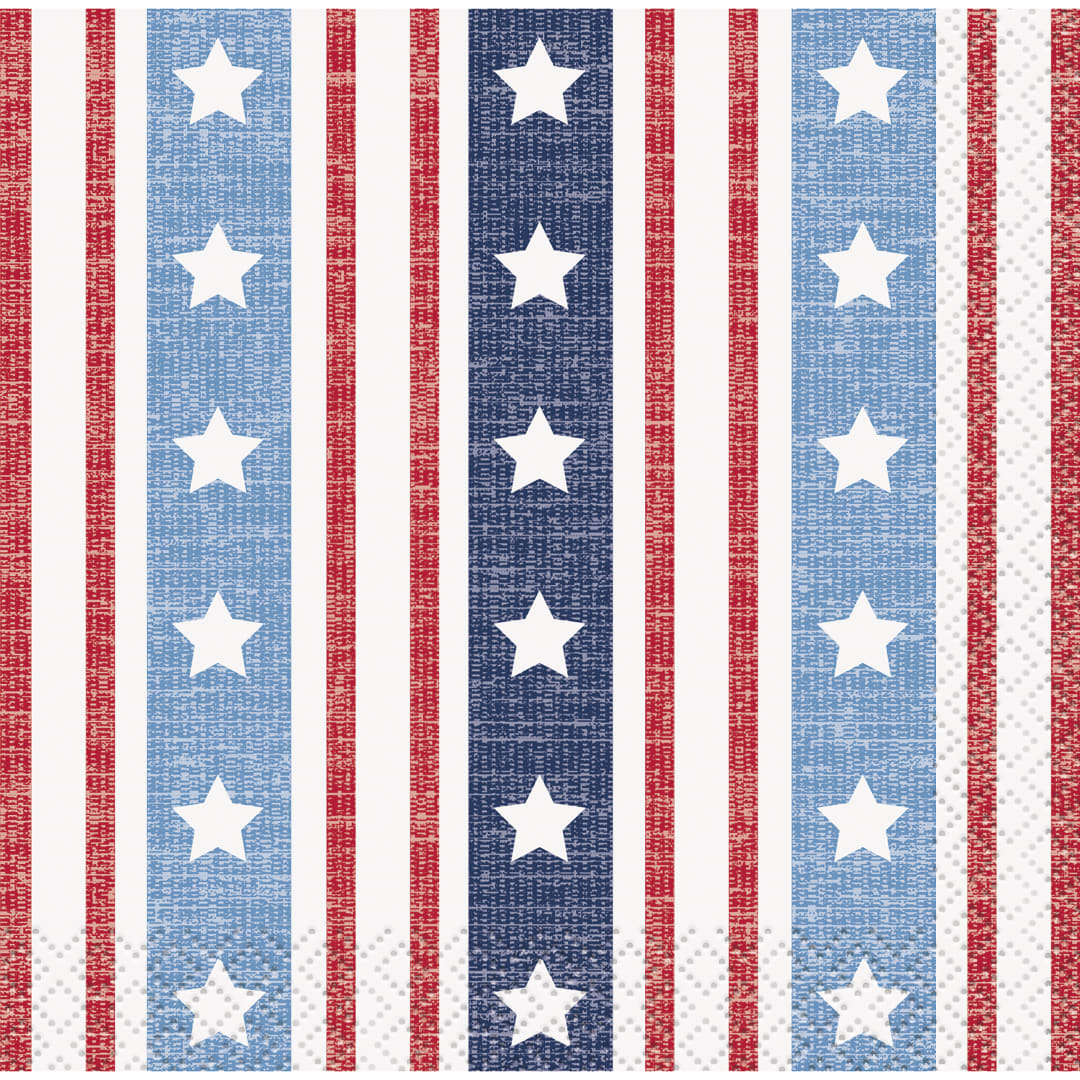 Classic Americana Beverage Napkins, 16ct