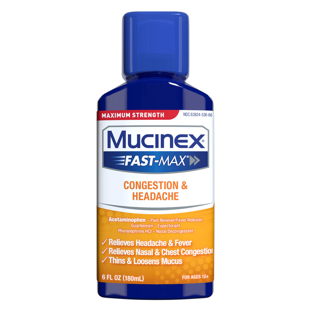 MUCINEX® FAST-MAX® Adult Liquid - Cold & Sinus 6/6 oz.
