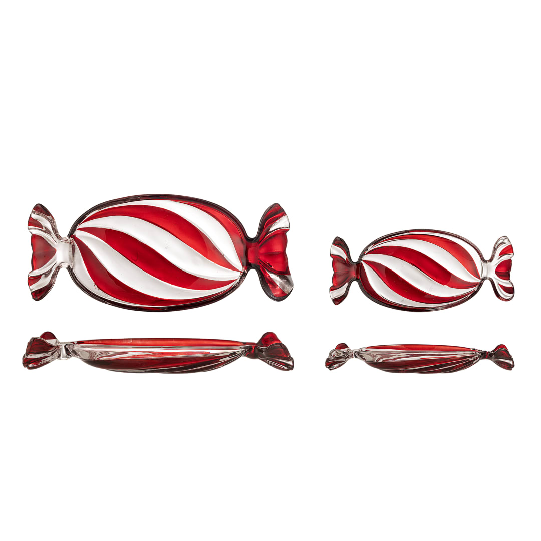 82072892 - Sweetie Serving Plate, Red, Glass STOCK: 300