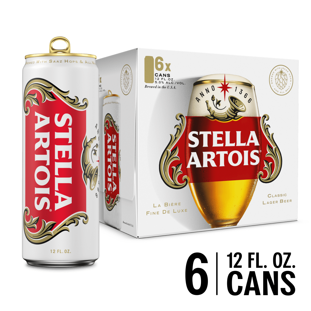 Stella Artois Premium Lager Beer 6 - 12 fl oz Cans