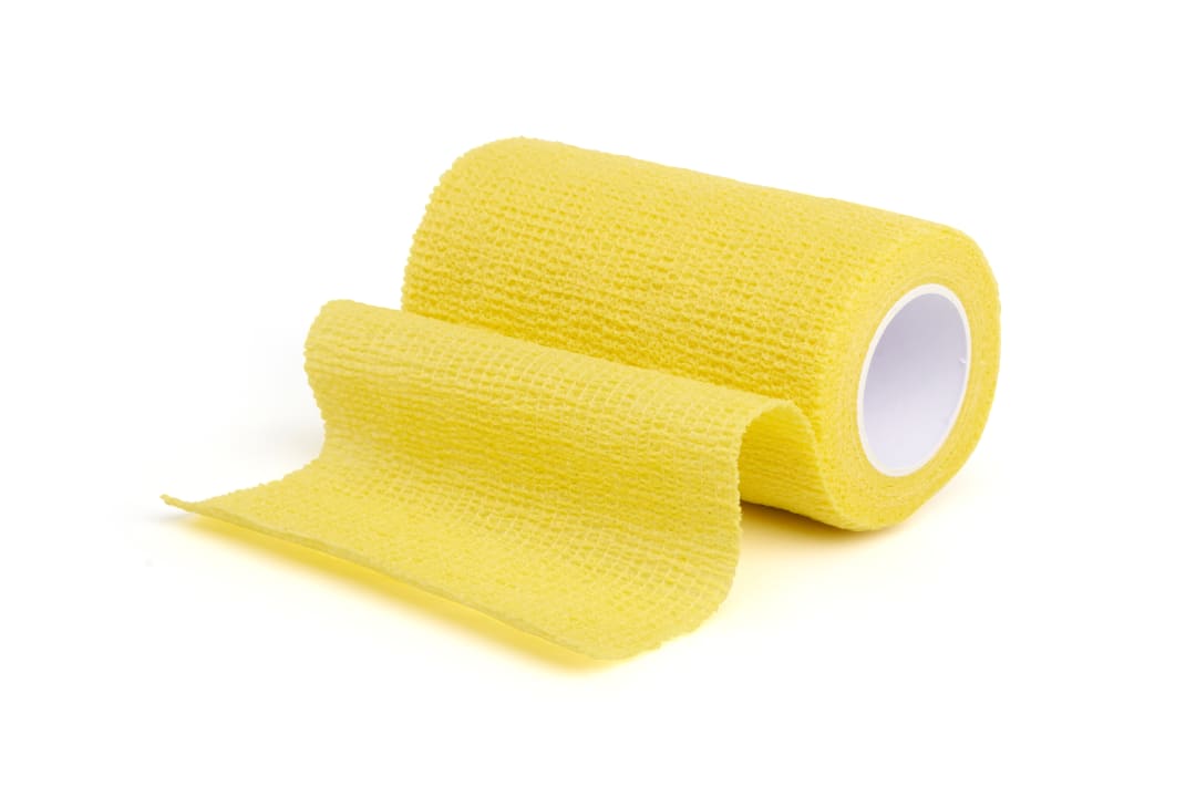 KRUUSE Vet-Flex Bandage, Yellow, 10cm x 4.5m