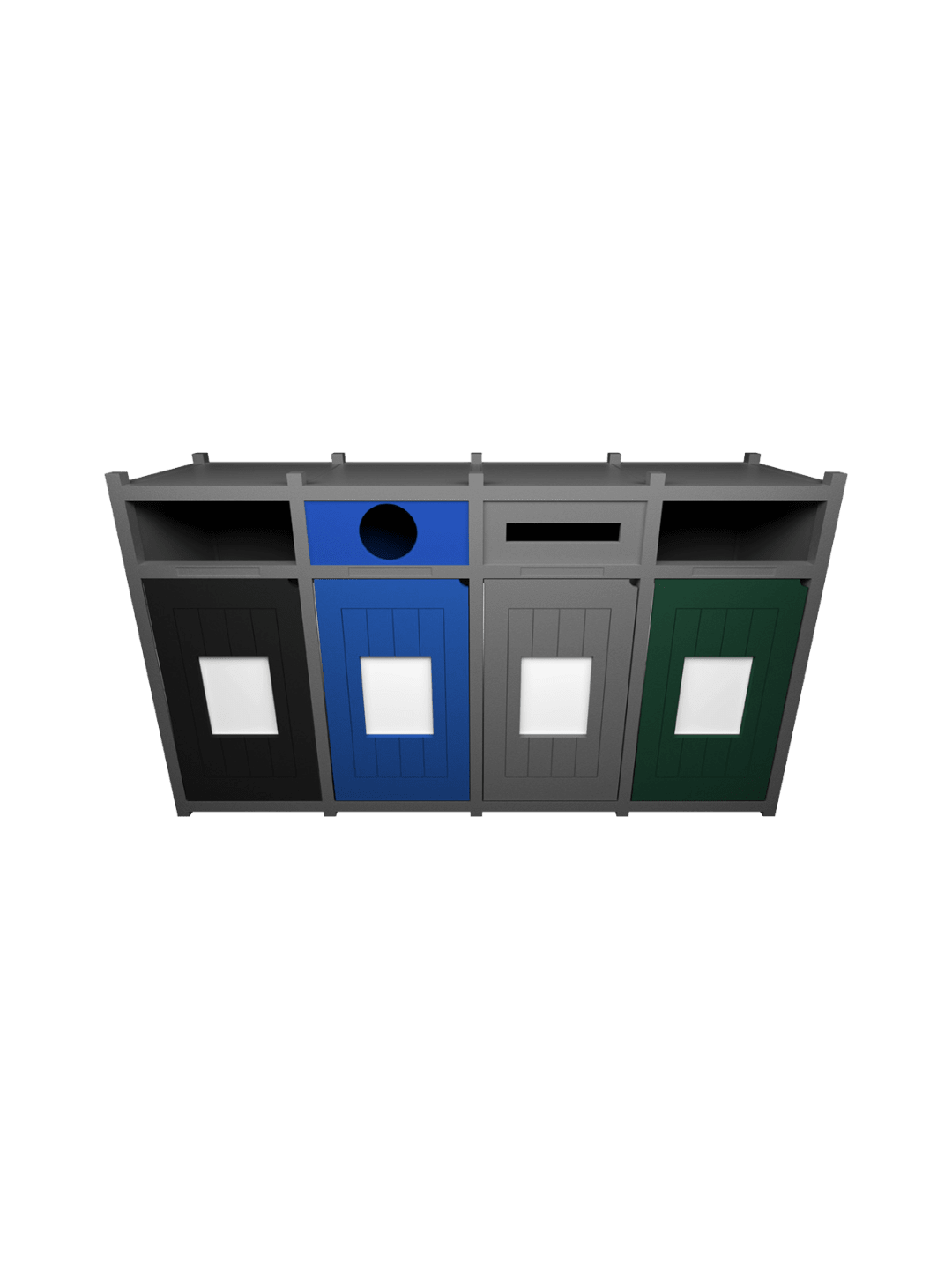  VISION - Quad - Unit - Full-Circle-Slot-Full - Grey-Black-Blue-Green