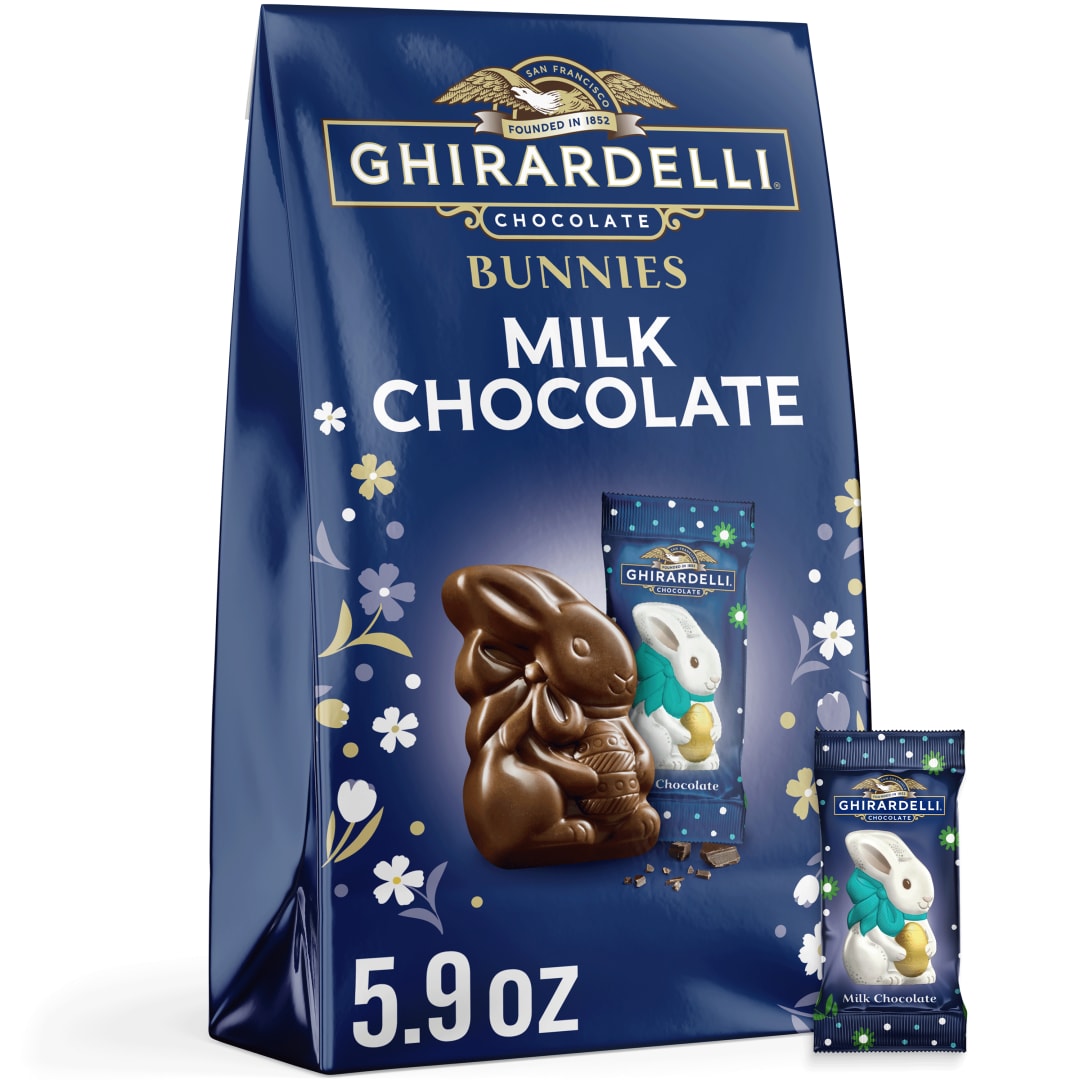 GHIRARDELLI Milk Chocolate Bunnies, 5.9 oz Bag