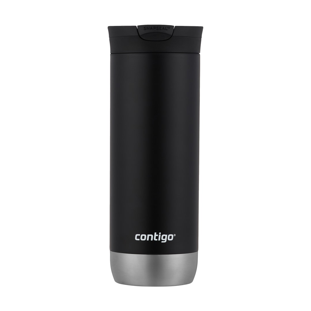 Contigo®Huron 2.0 Taza de Viaje de Acero Inoxidable con Tapa SNAPSEAL, 20 oz, Negro Intenso
