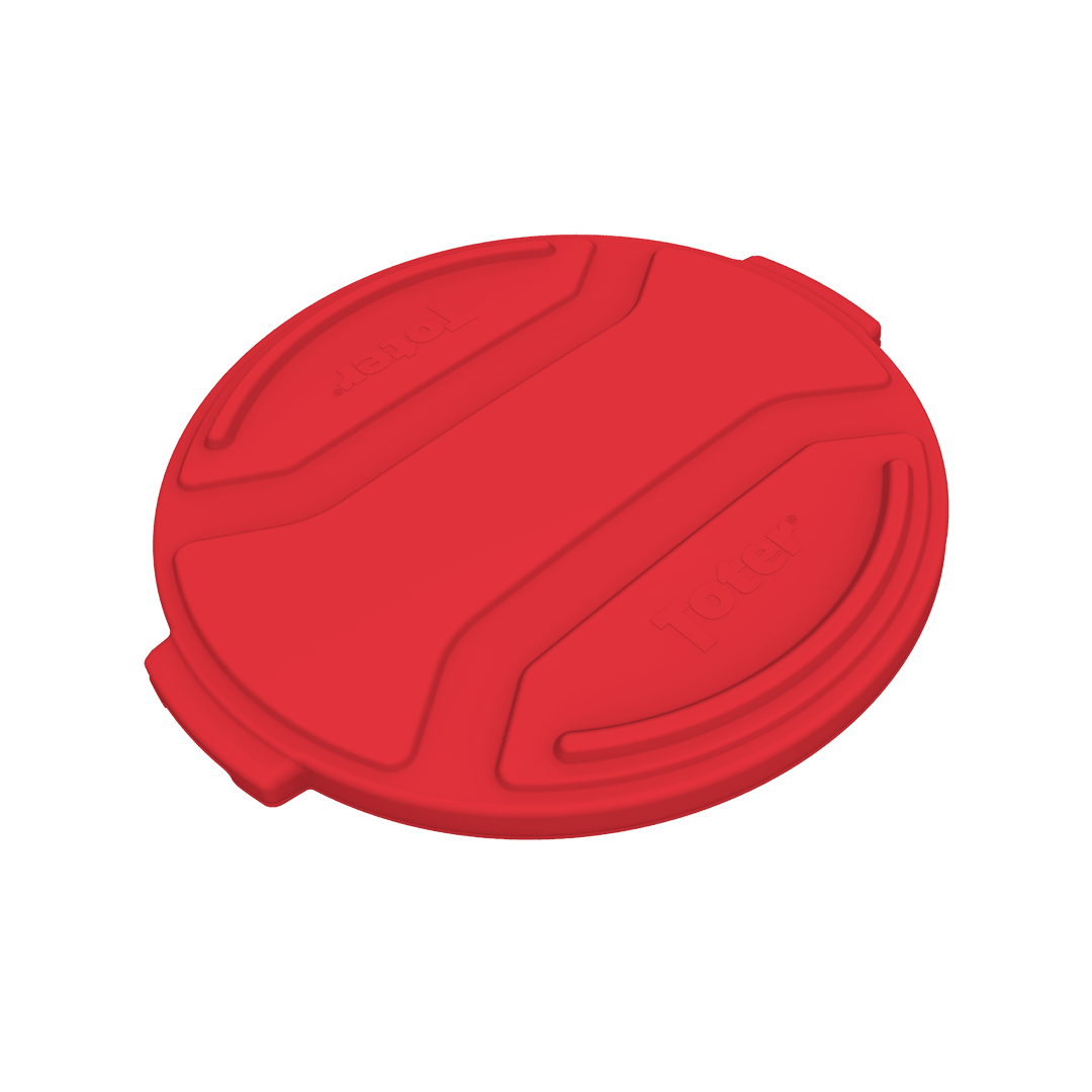 44 Gal. Round Trash Can Lid - Red