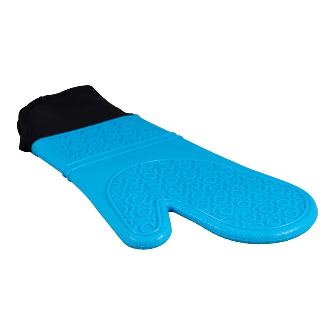 OMS-14/BU - OVEN MITT SILICONE 14" BLUE