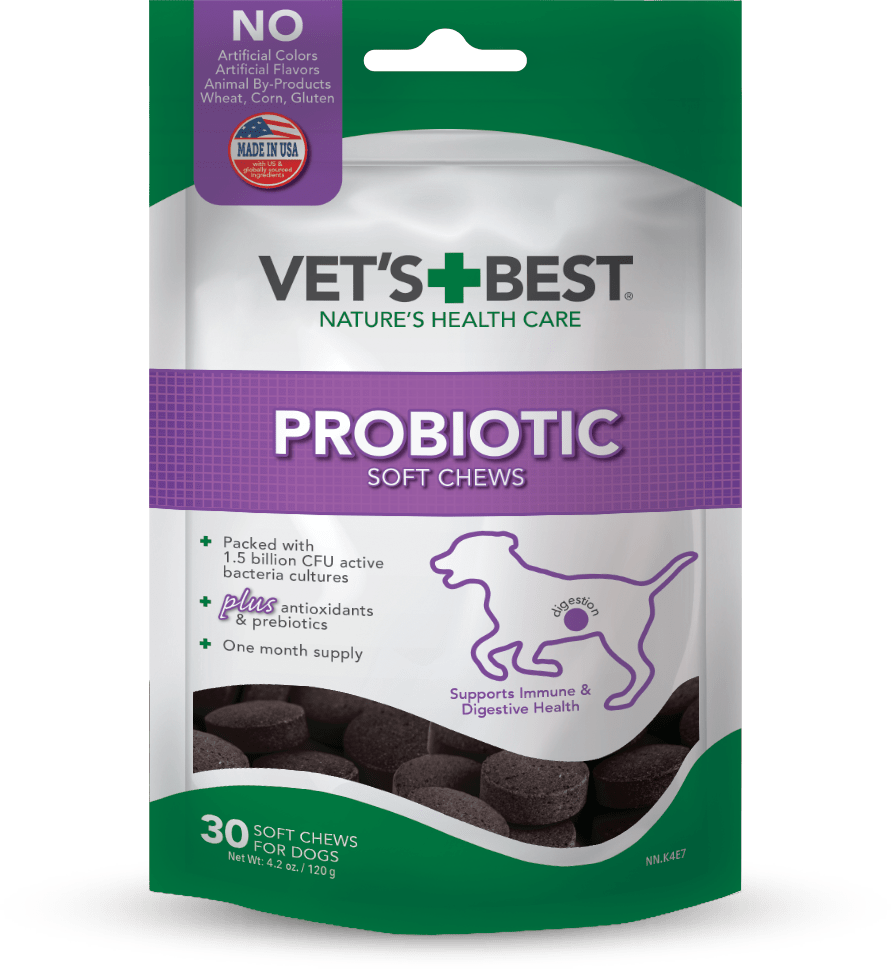 Vet's Best Probiotic Soft Chews Dog Supplement | Supports Dog Digestive Health | Promotes a Healthy Gut | 30 day supply