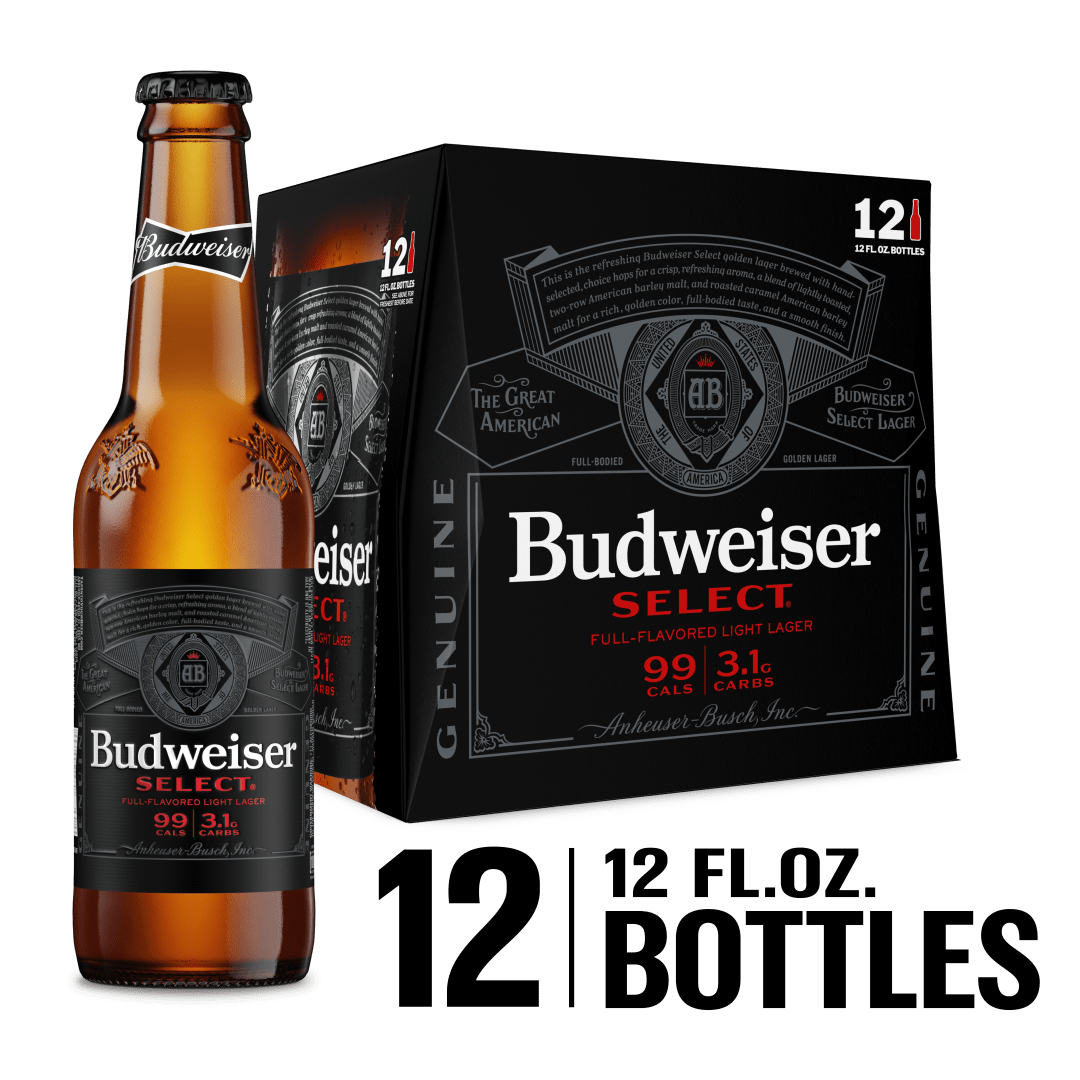 Budweiser Select Light Beer, 12 Pack 12 fl oz Bottles