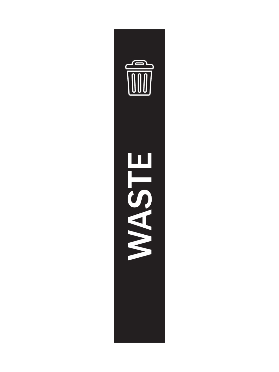  VISTABIN - Label - Waste - Black