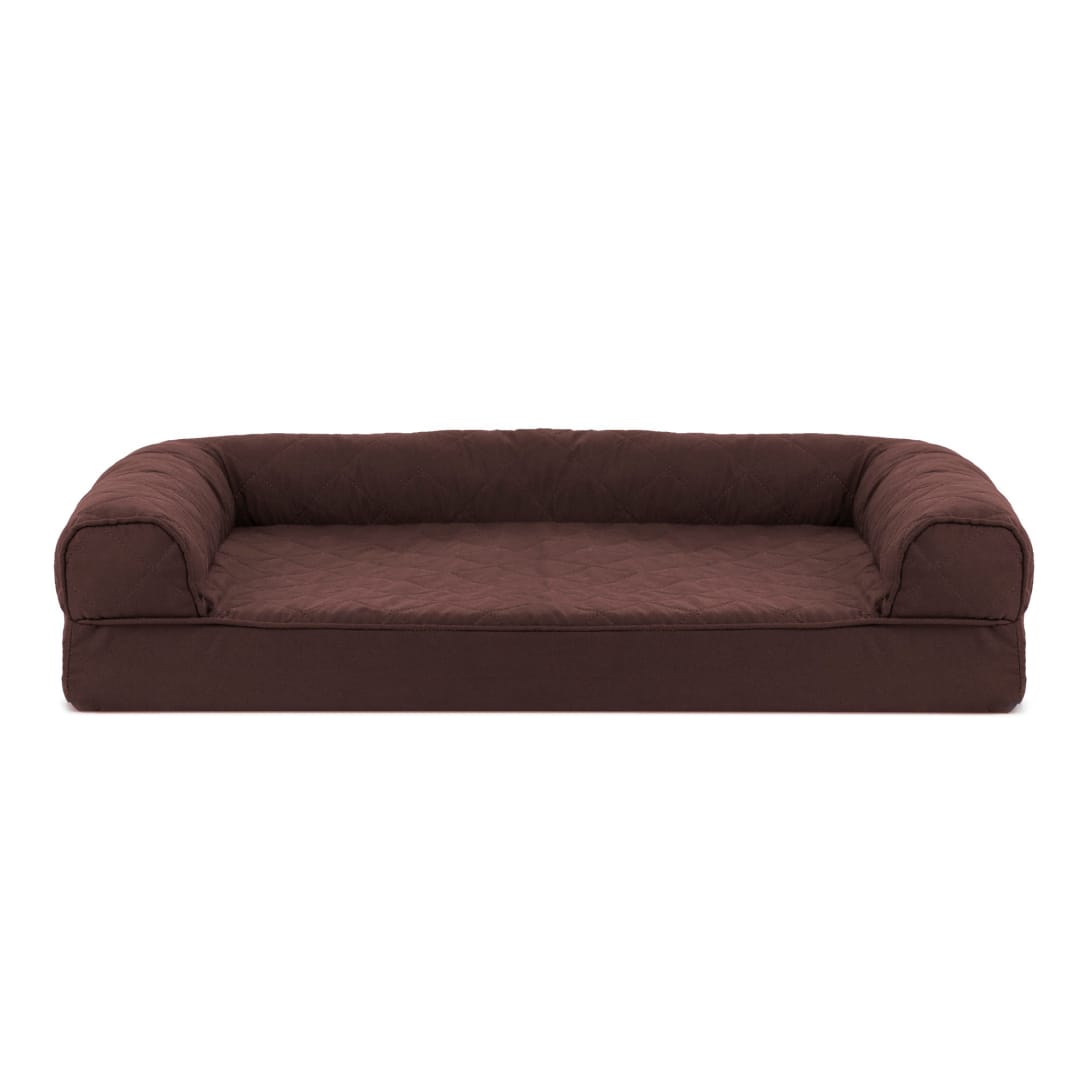 FurHaven Quilted Orthopedic Sofa Pet Bed, Coffee, Medium