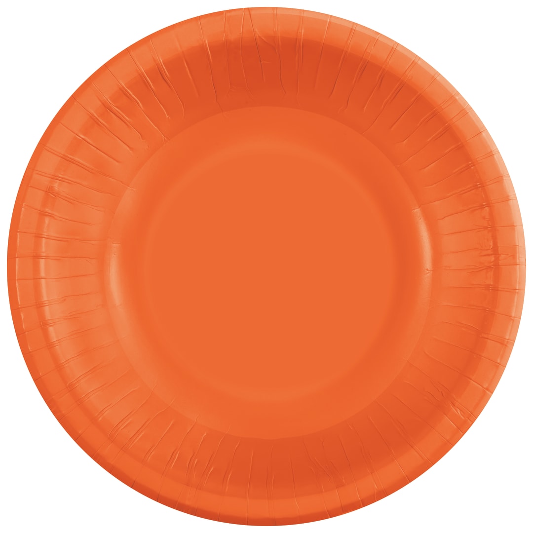 Pumpkin Orange Solid 20oz Paper Bowls, 20ct