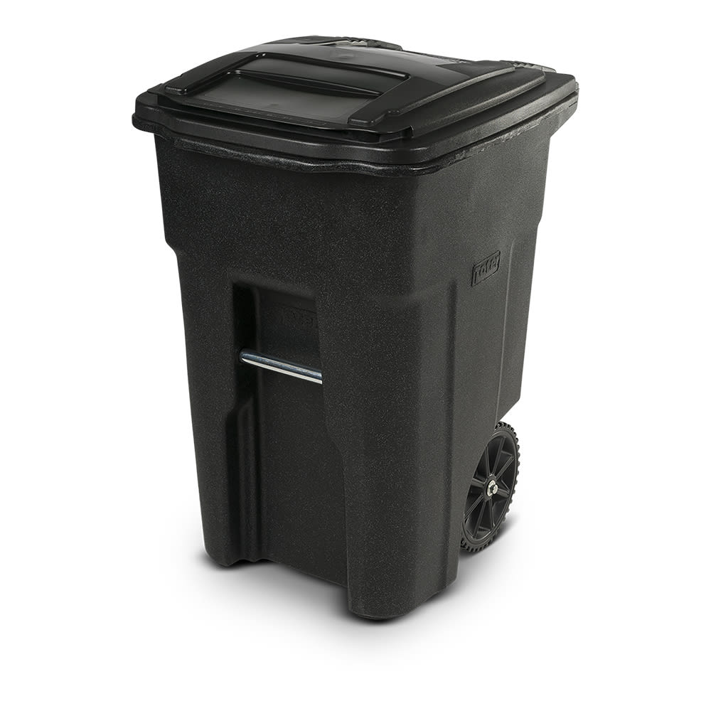 48 Gal. Trash Can with Sunburst Wheels and Lid