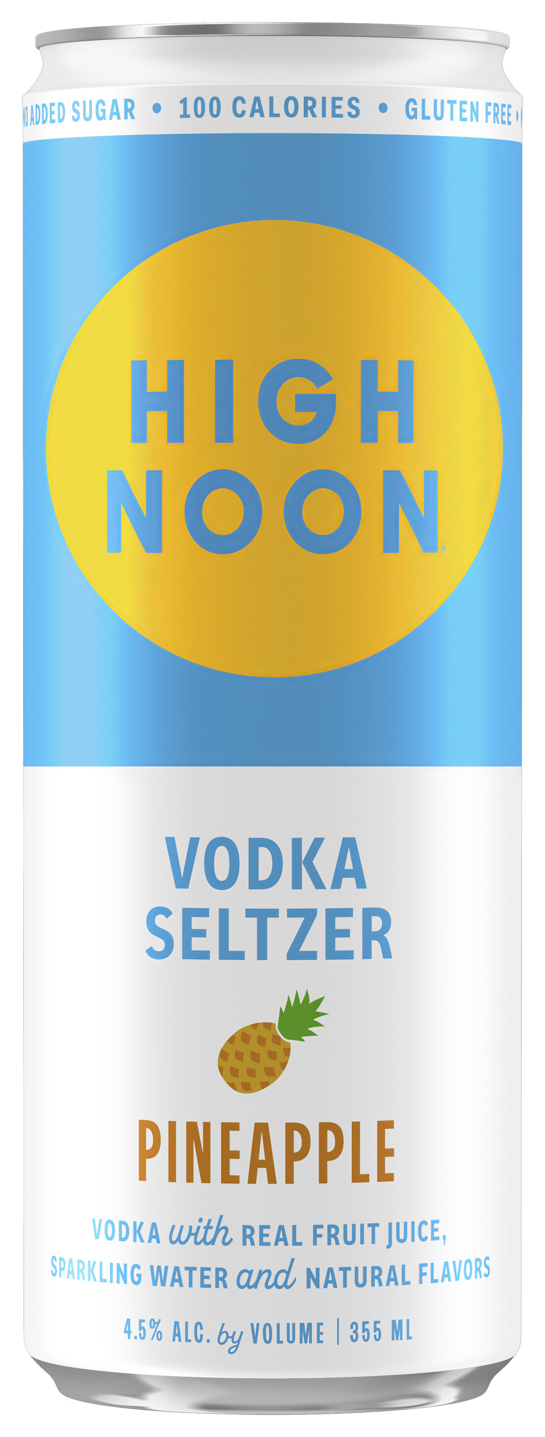 High Noon Pineapple Vodka Hard Seltzer Single Serve 355ml Can