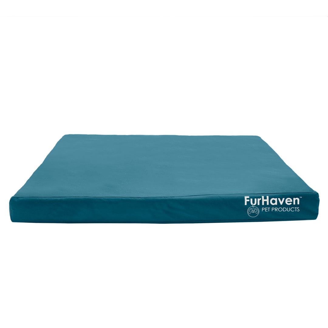 FurHaven Polycanvas Oxford Water-Resistant Orthopedic Mattress Pet Bed, Jumbo XL, Deep Lagoon