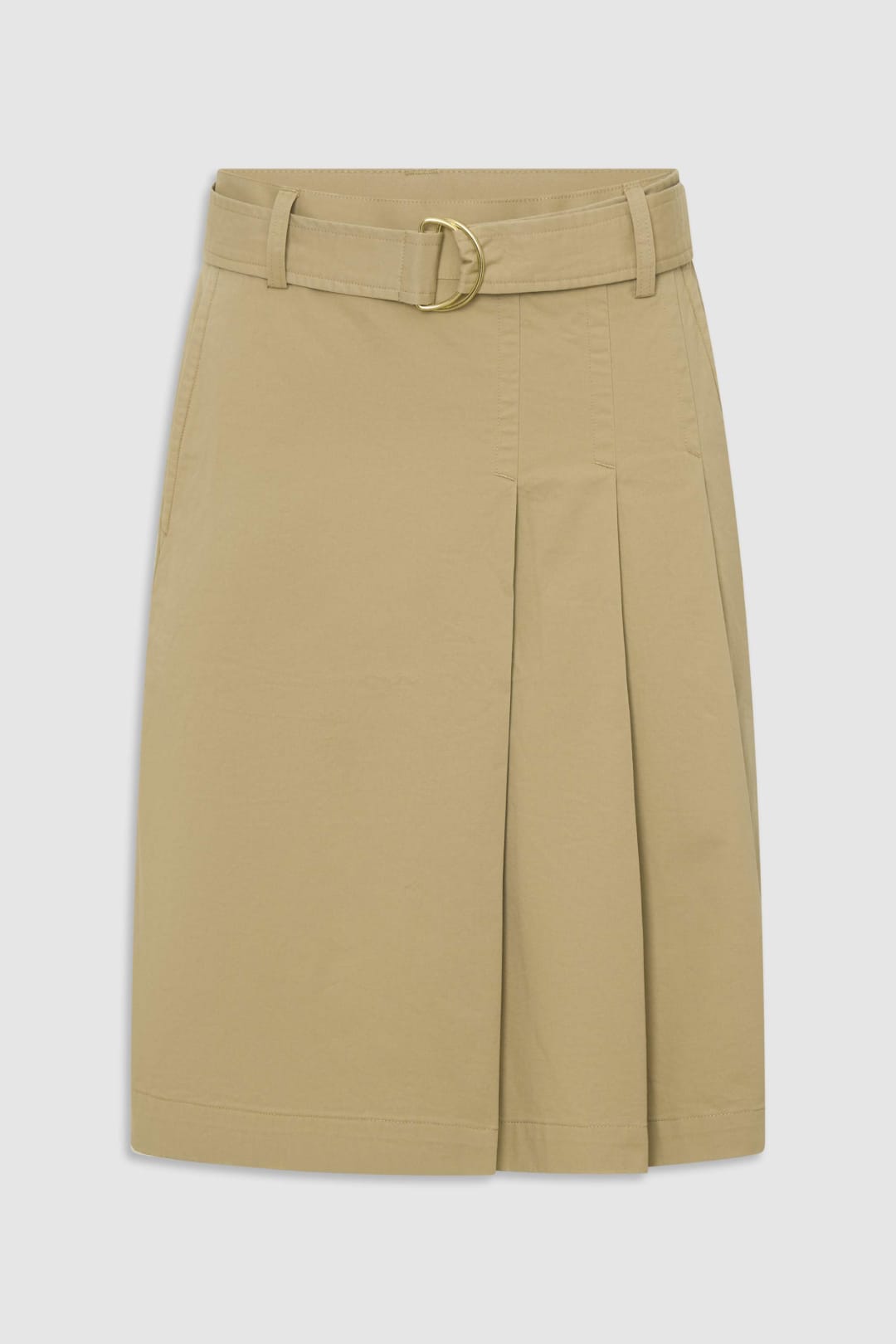 Pleat Detail Midi Skirt