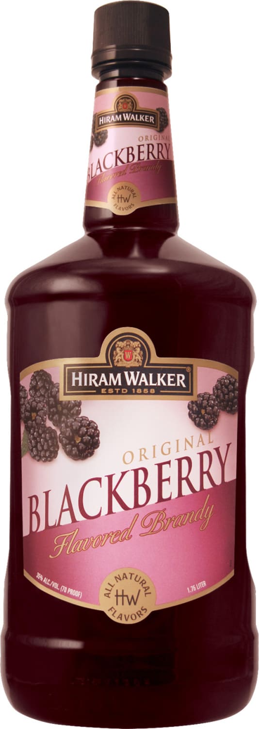 Hiram Walker Blackberry Flavored Brandy, 1.75 L Bottle, 70 Proof