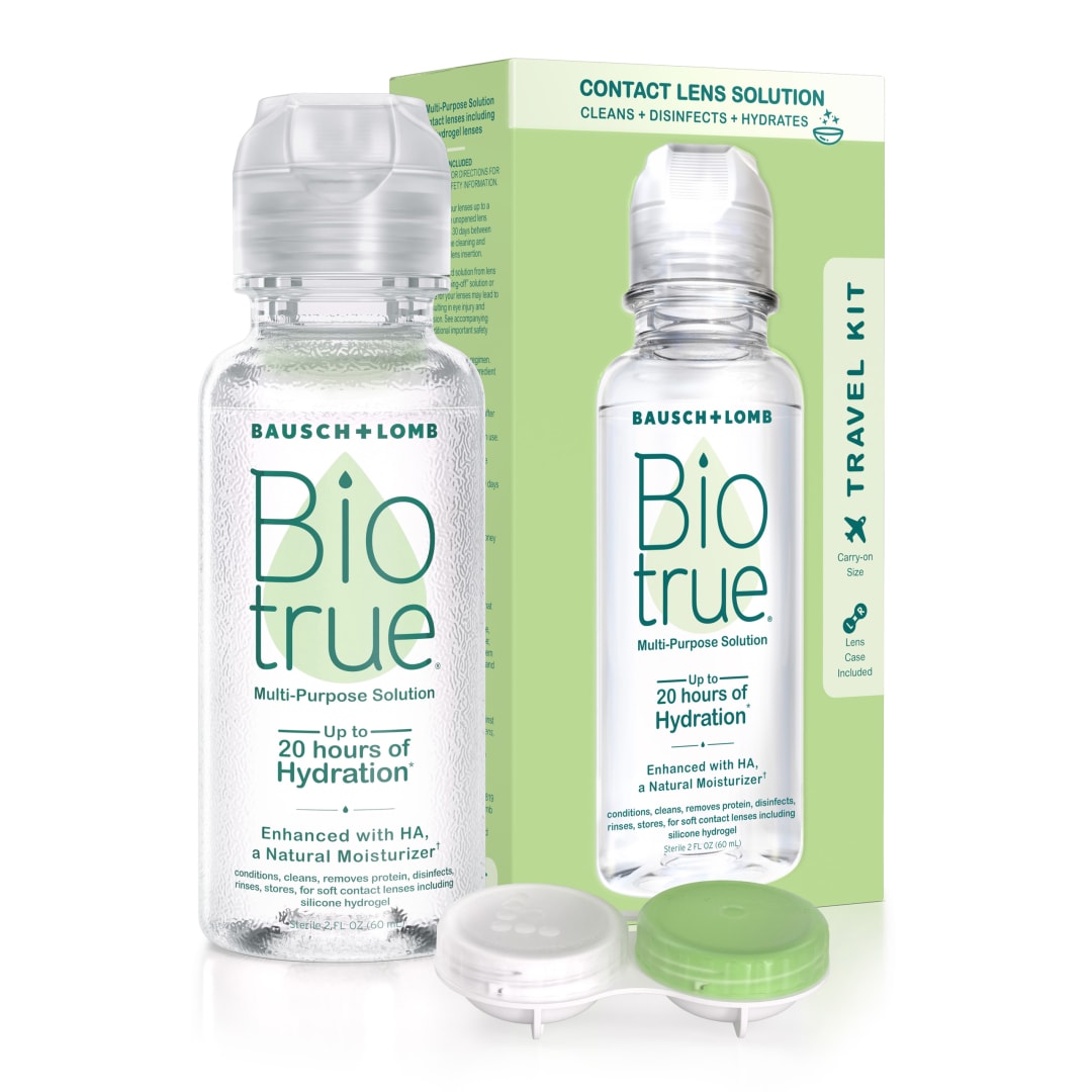 Biotrue Original multi-purpose solution Travel Pack and  Lens Case 2 fl oz (60mL)