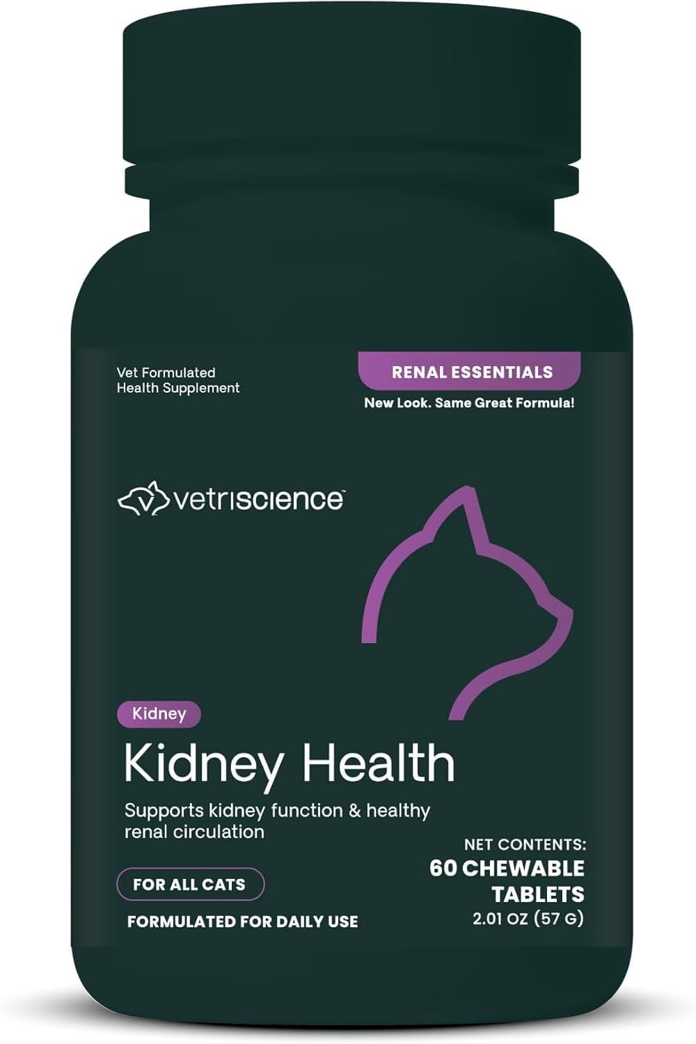 VS Kidney Health Tablets, Cats, Chicken & Fish, 60ct