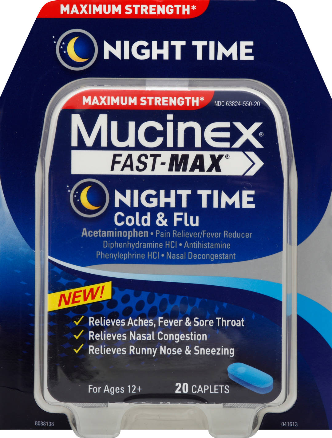 MUCINEX® FAST-MAX® Adult Caplets - Nighttime Cold & Flu 6/20 ct.