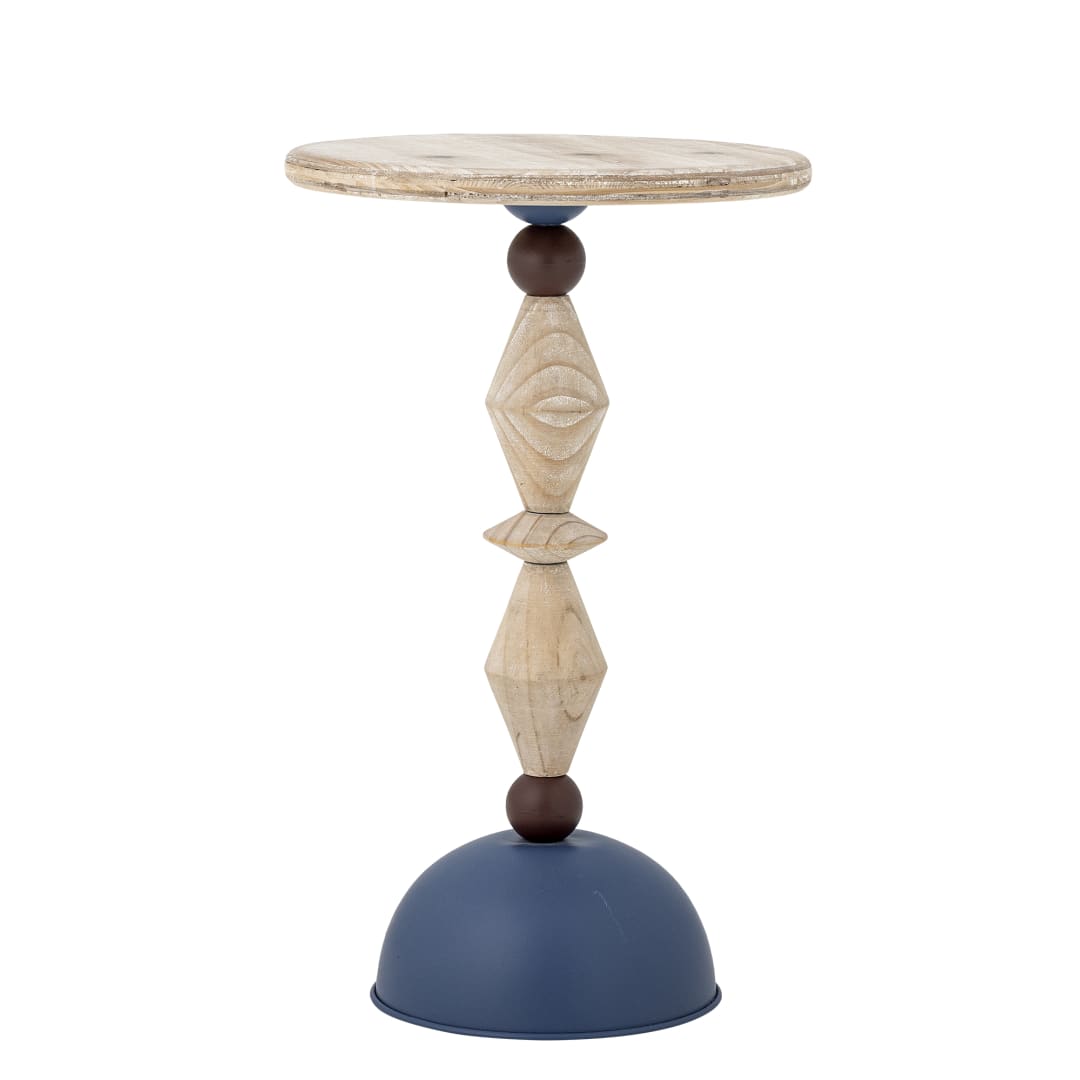 82065220 - Mannelli Side Table, Blue, Firwood STOCK: 71