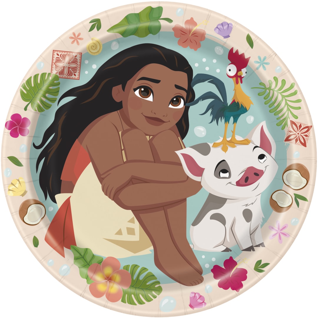 Disney Moana Round 7" Dessert Plates, 8ct