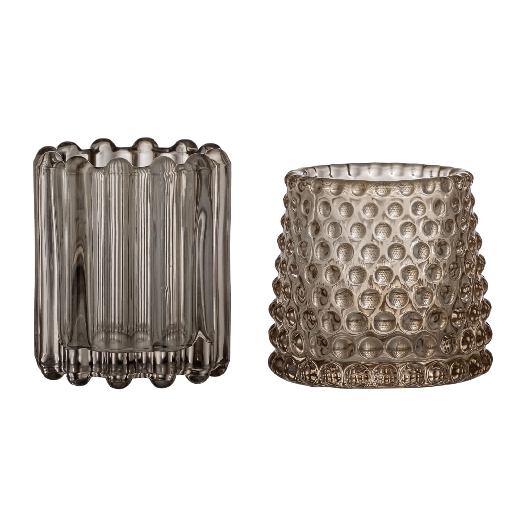 82053228 - Rosslin Votive, Brown, Glass STOCK: 277