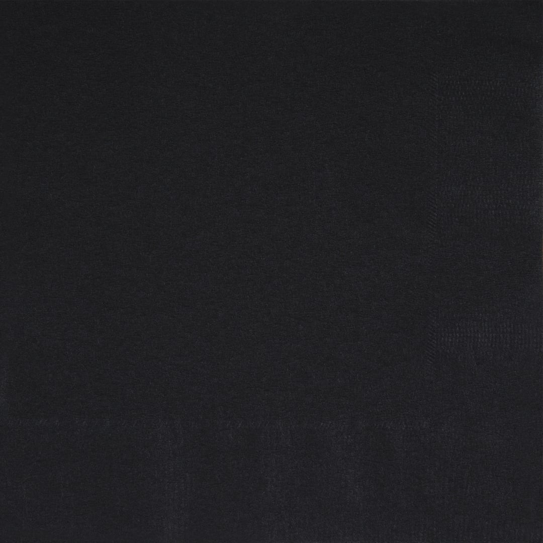 Midnight Black Solid Beverage Napkins, 100ct