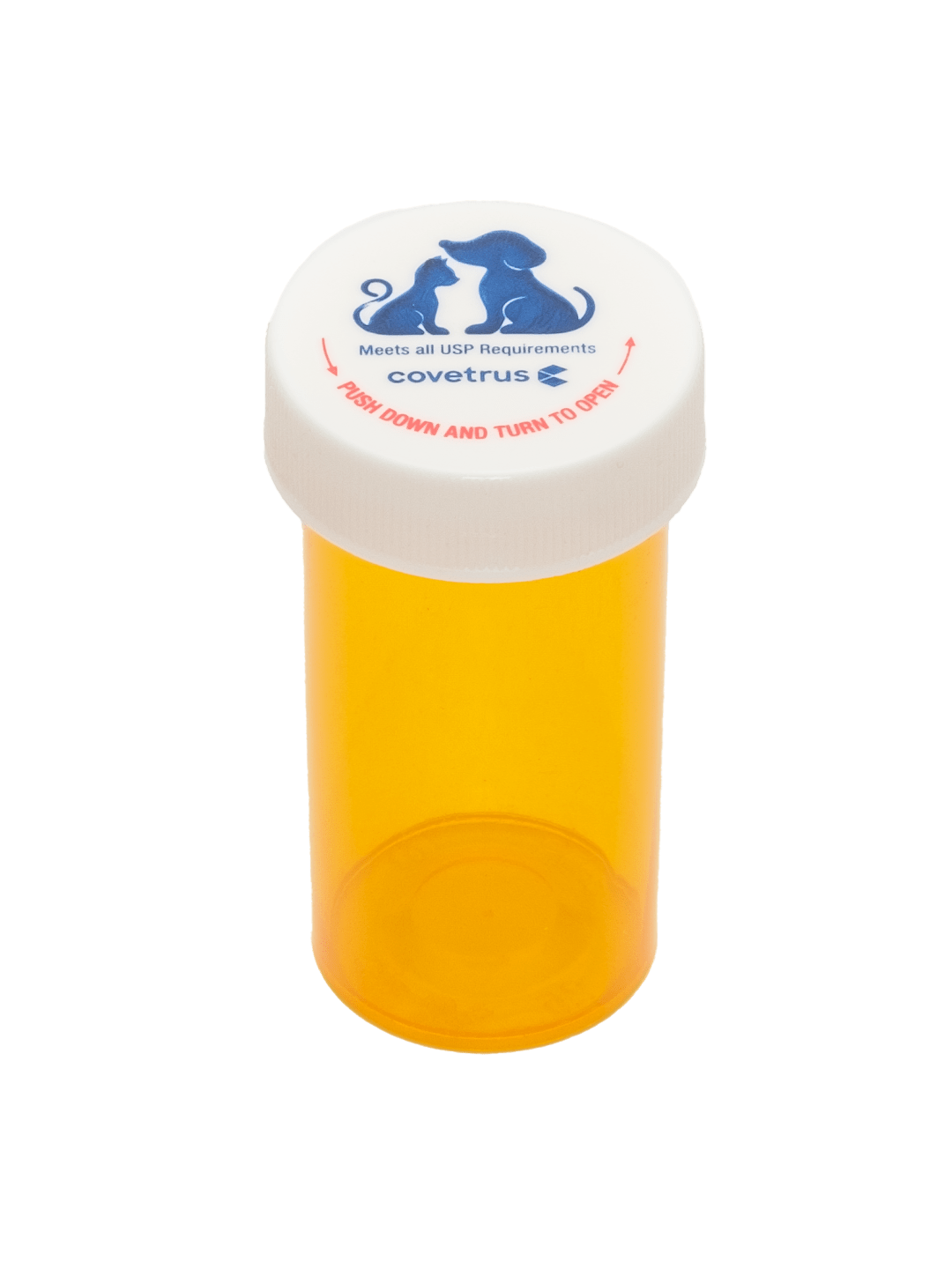 Covetrus Prescription Tablet Vial with Child Resistant Cap, Amber, 13 dram 50mL