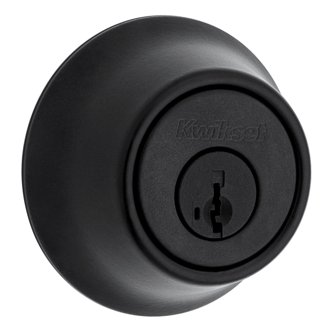 665 Double Cylinder Deadbolt in Matte Black featuring SmartKey Security