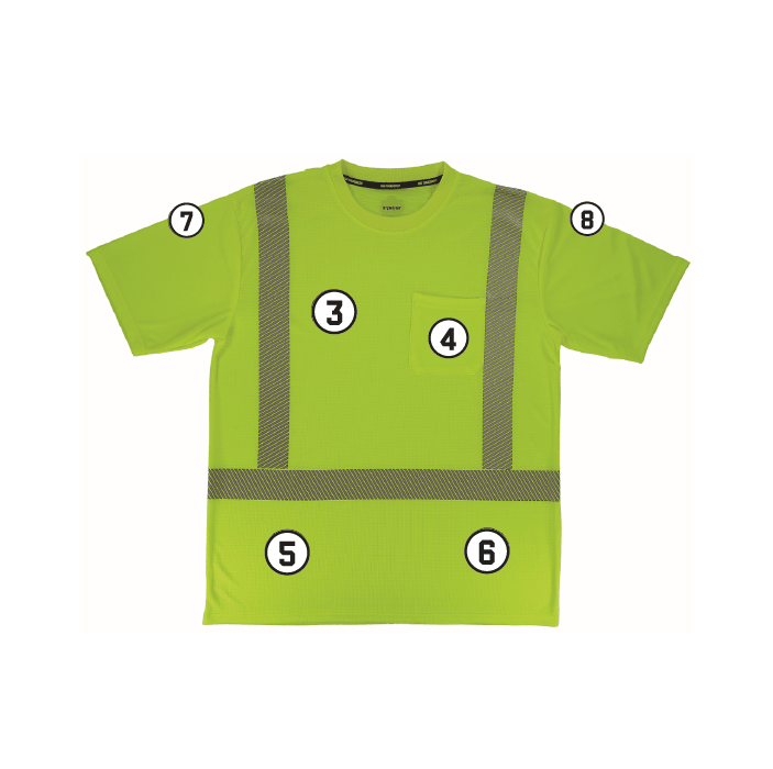 GloWear 8292 Performance Hi-Vis T-Shirt - Type R, Class 2