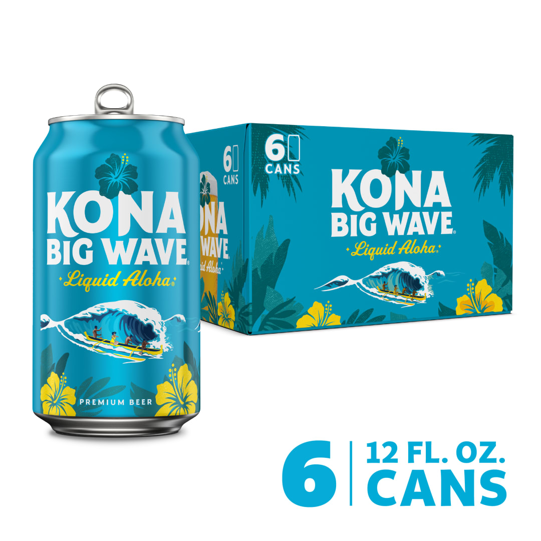 Kona Liquid Aloha Premium Big Wave Beer 6 - 12 fl oz Cans