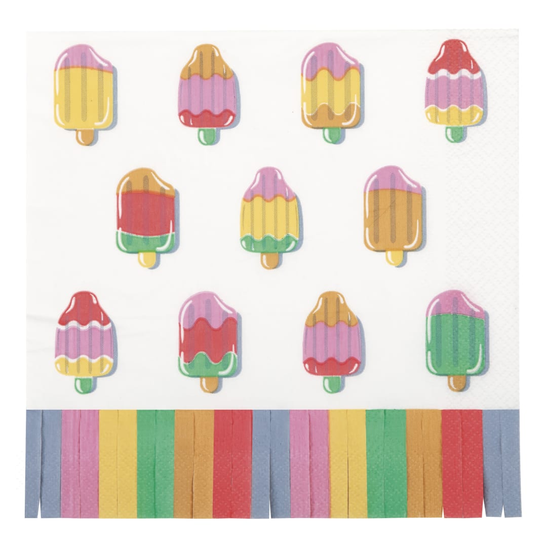 Summer Chic Fringed Luncheon Napkins, 16ct