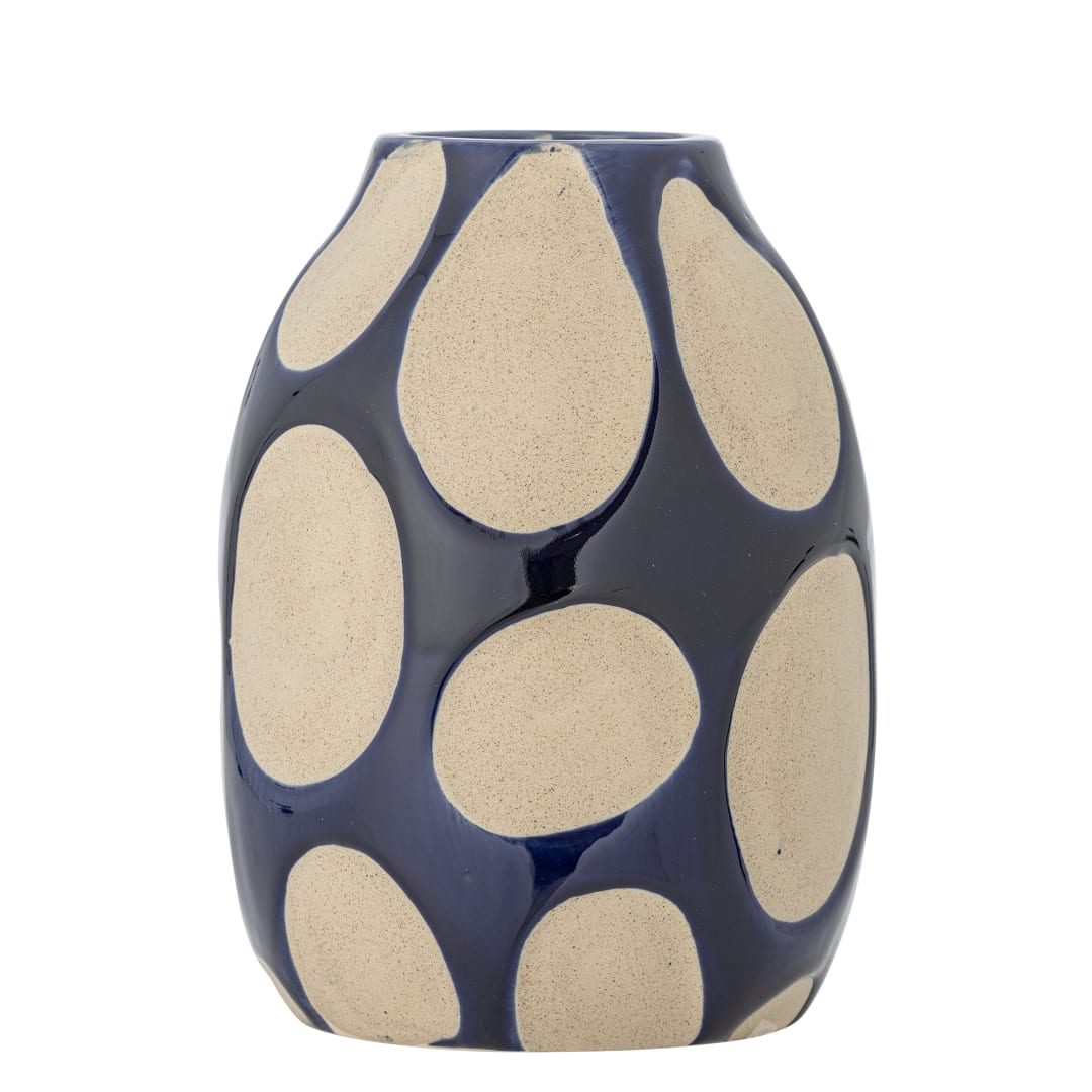 82072686 - Bashir Vase, Blue, Stoneware STOCK: 300