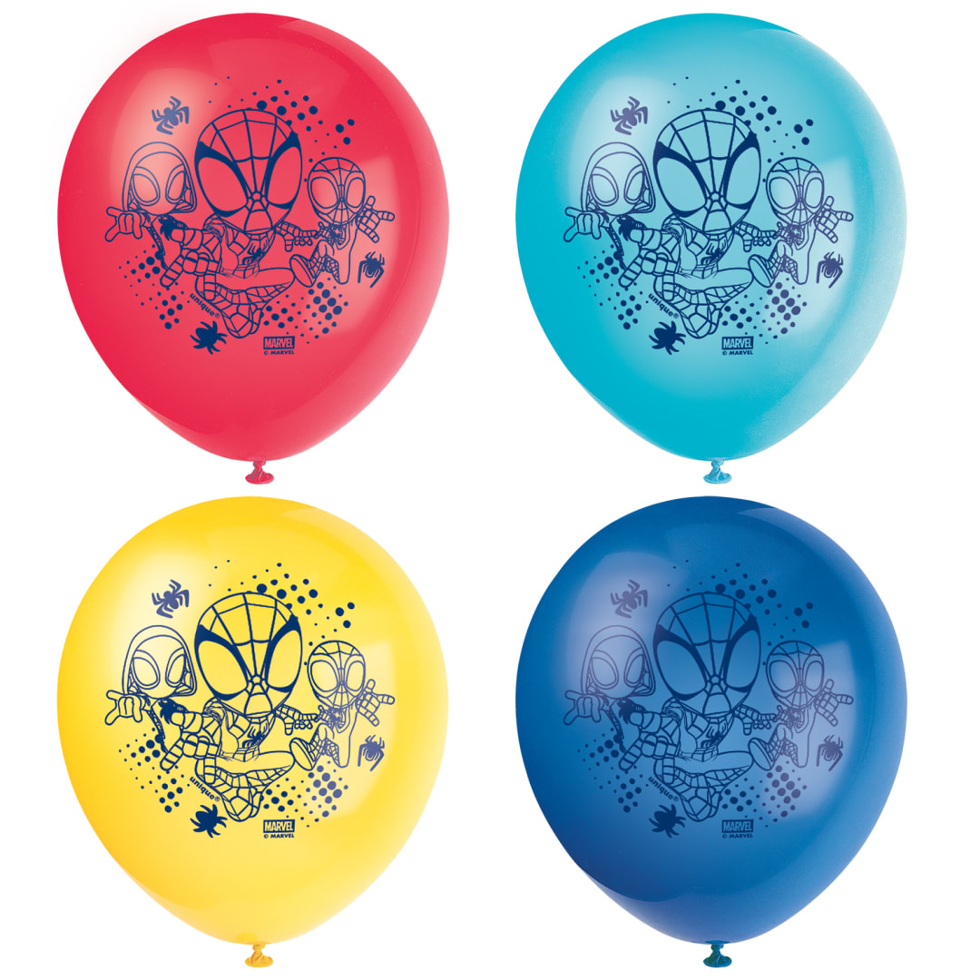 Spidey and His Amazing Friends 12" Latex Balloons, 8ct