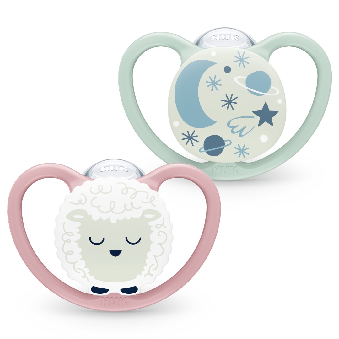 NUK SPACE NIGHT SOOTHER S1 2/BOX SHEEP