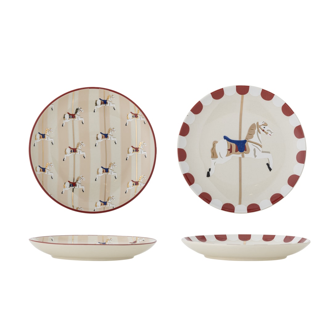 82062866 - Merry-go-round Plate, Multi, Stoneware STOCK: 300