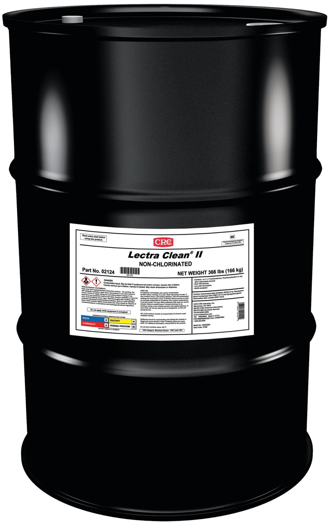 CRC Lectra Clean II Non-Chlor Heavy Duty Degreaser 1X55GL