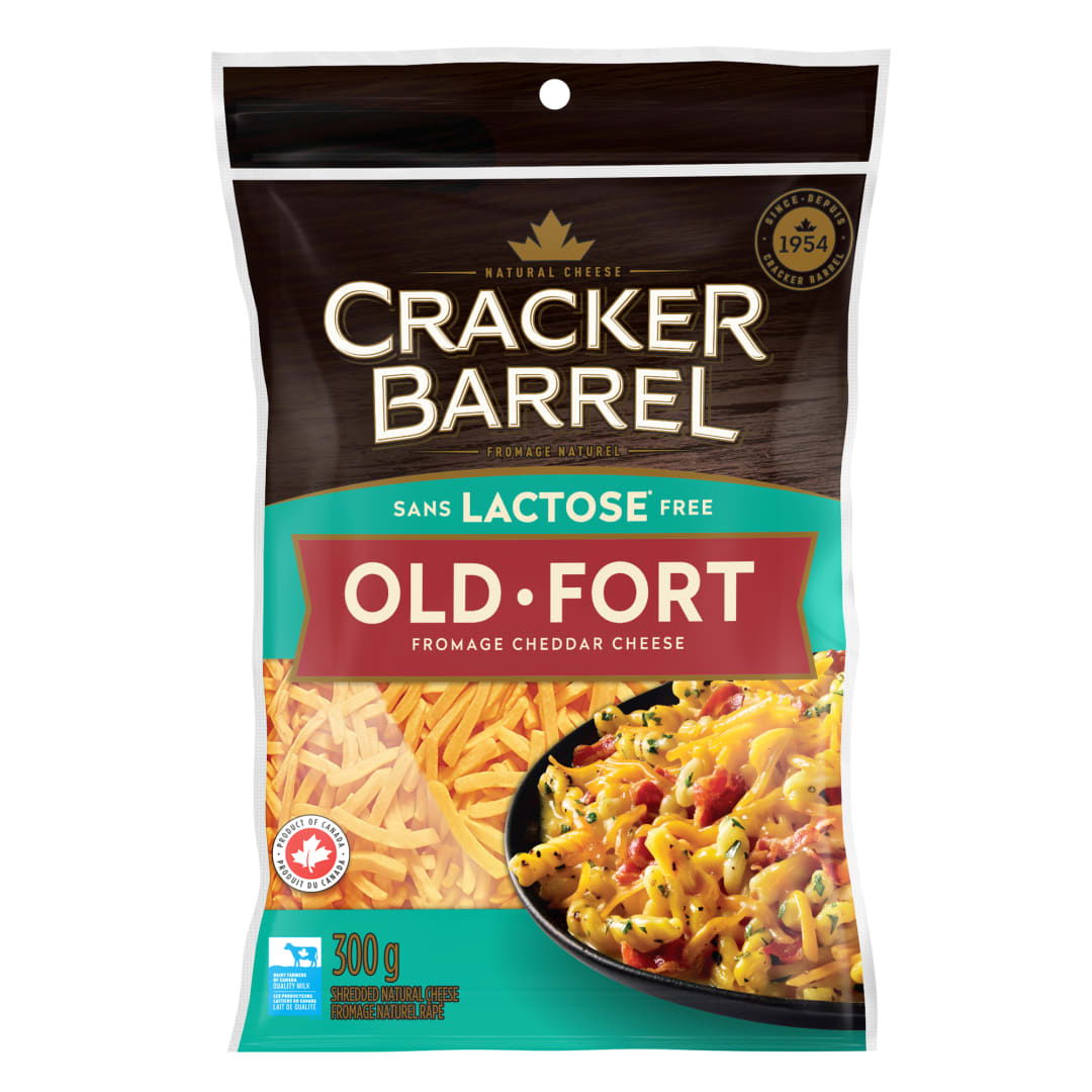 Cracker Barrel Lactose Free Old Cheddar Shredded Cheese, 300g