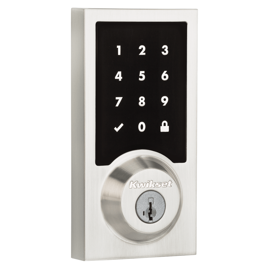 915 Touchscreen Contemporary Electronic Deadbolt featuring SmartKey Security™ in Satin Nickel