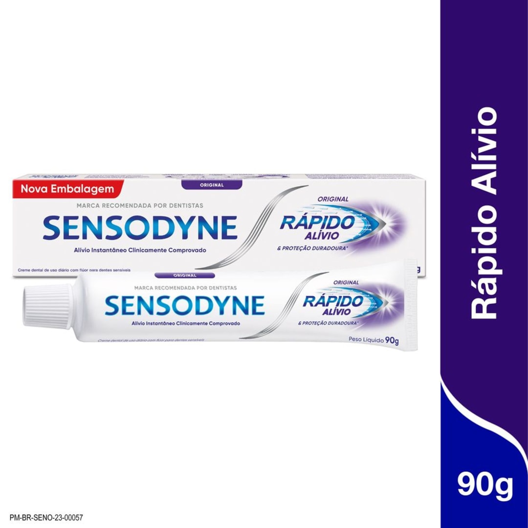 Sensodyne Rápido Alívio Para Dentes Sensíveis  em 60 Segundos , Promovendo Alívio Rápido e Duradouro da Sensibilidade nos dentes, 90g