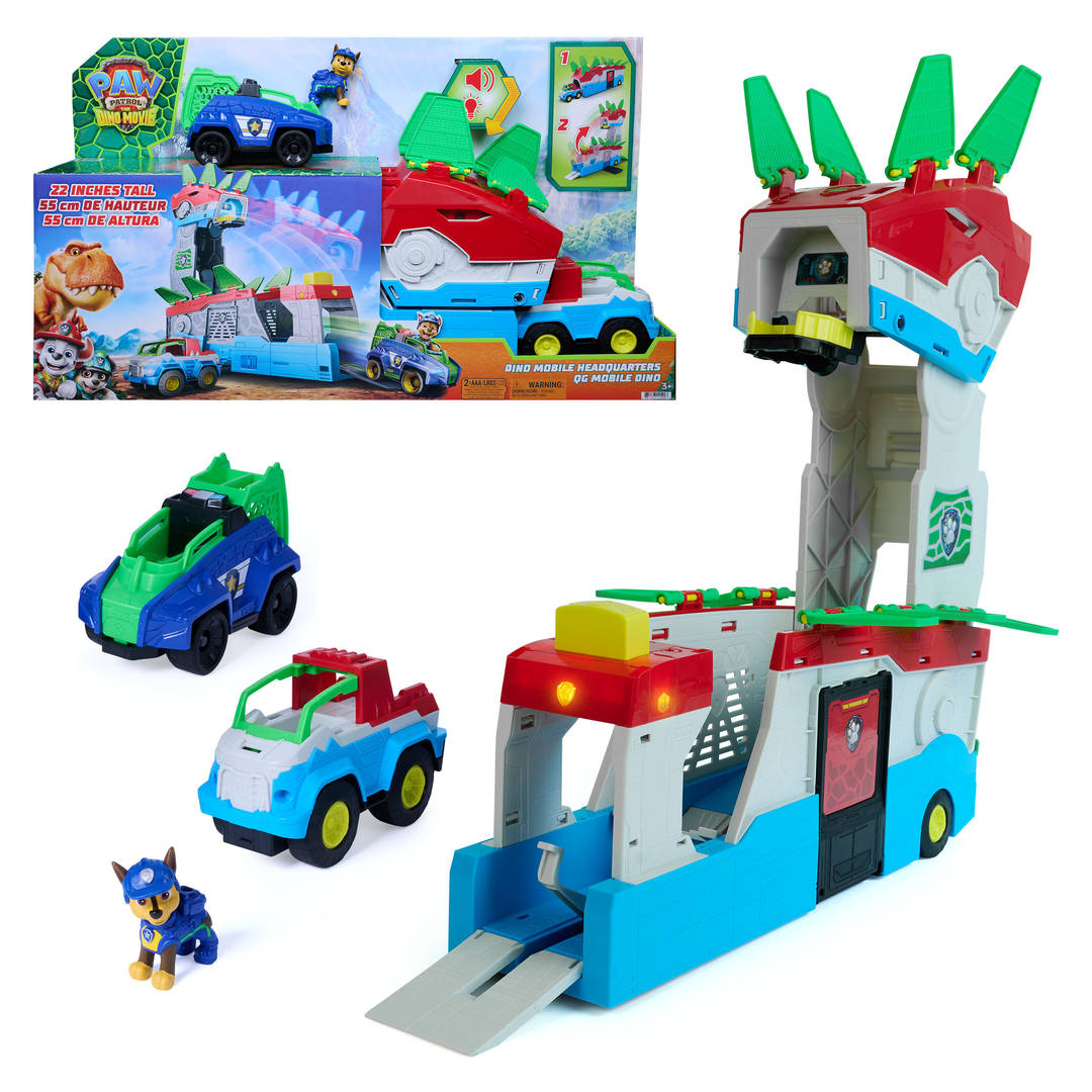PAW Patrol: The Dino Movie, Dino Mobile Headquarters, 2-in-1 Playset