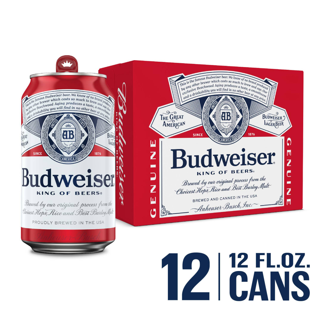 Budweiser Lager Beer Can 12 - 12 fl oz Cans
