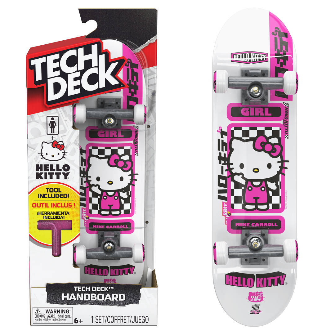 Tech Deck Girl Hello Kitty Handboard, Authentic Mini Skateboard