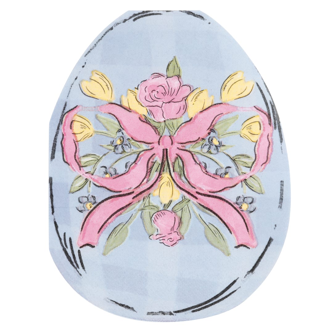 Watercolor Easter Egg-Shaped Luncheon Napkins, 16ct