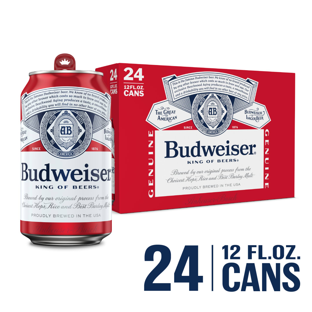 Budweiser American Lager Beer 24 - 12 fl oz Cans