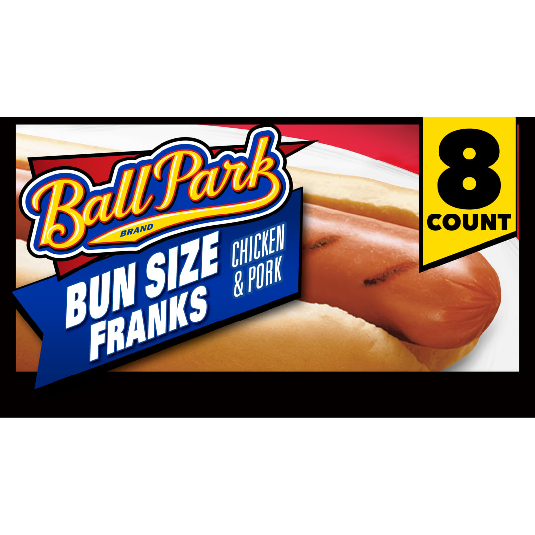 Ball Park Bun Length Hot Dogs, Classic, 8 Count