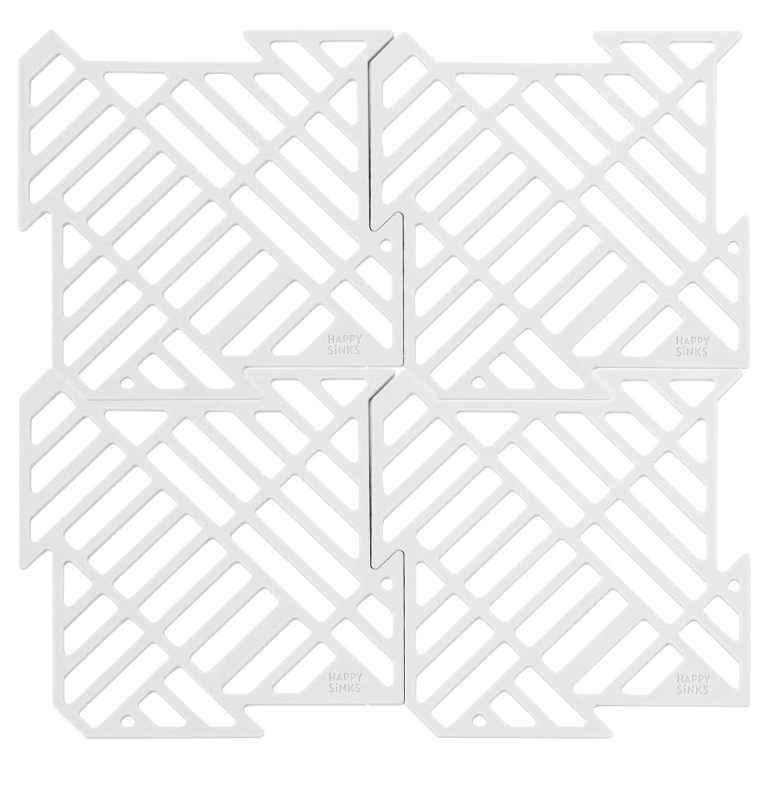 Happy Sinks Sink Mat Set - Natural White - 4pcs