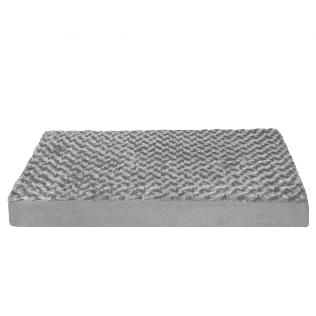 FurHaven Ultra Plush Deluxe Orthopedic Mattress Dog Bed, Gray, Medium