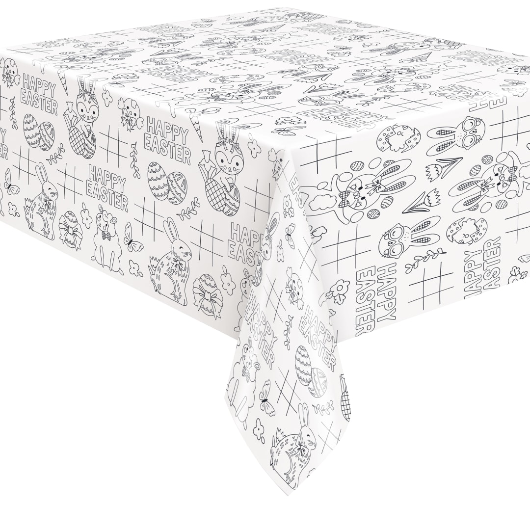 Easter Pals Coloring Paper Table Cover, 54" x 84"