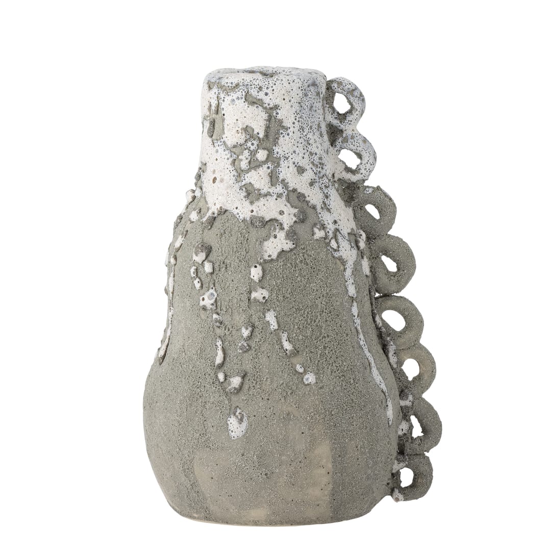 82060357 - Souri Candle Holder, Grey, Stoneware STOCK: 232